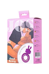 Эрекционное кольцо на член JOS GOOD BUNNY, силикон, фиолетовый, 9 см