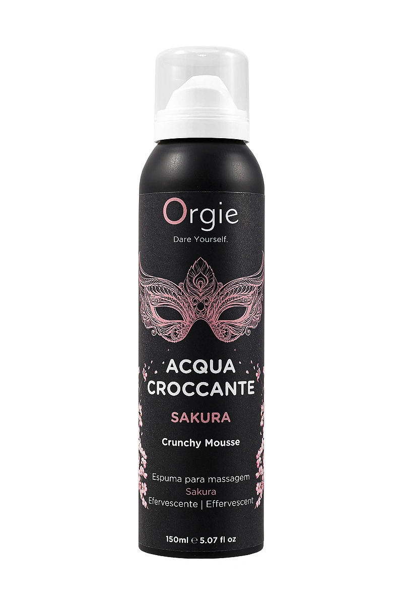 Шипучая пена для массажа Orgie Acqua Croccante Sakura, аромат цветов сакуры, 150 мл