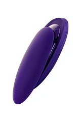 Вибромассажер для пар Satisfyer Double Plus Remote с пультом ДУ, силикон, фиолетовый, 18 см