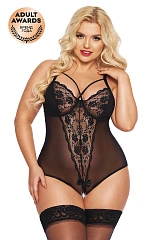 Боди SoftLine Collection Amanda, черный, XXL