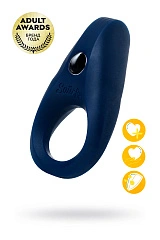 Эрекционное кольцо на пенис Satisfyer Rocket Ring, силикон, синий 7,5 см.