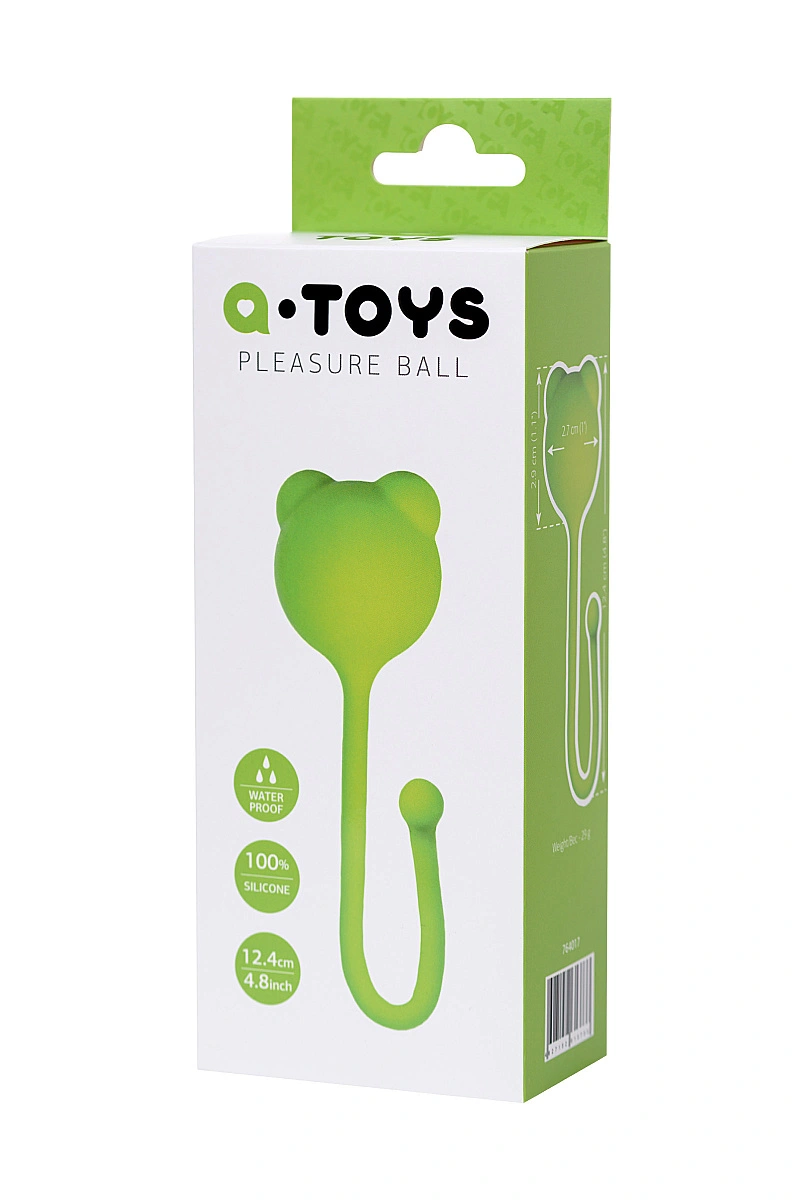 Вагинальный шарик A-Toys by TOYFA Tigo, силикон, зеленый, 12,4 см Ø 2,7 см