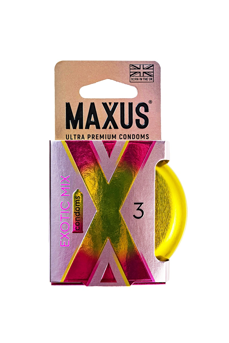 Презервативы Maxus EXOTIC MIX,  латекс, ароматизированные 3 шт.