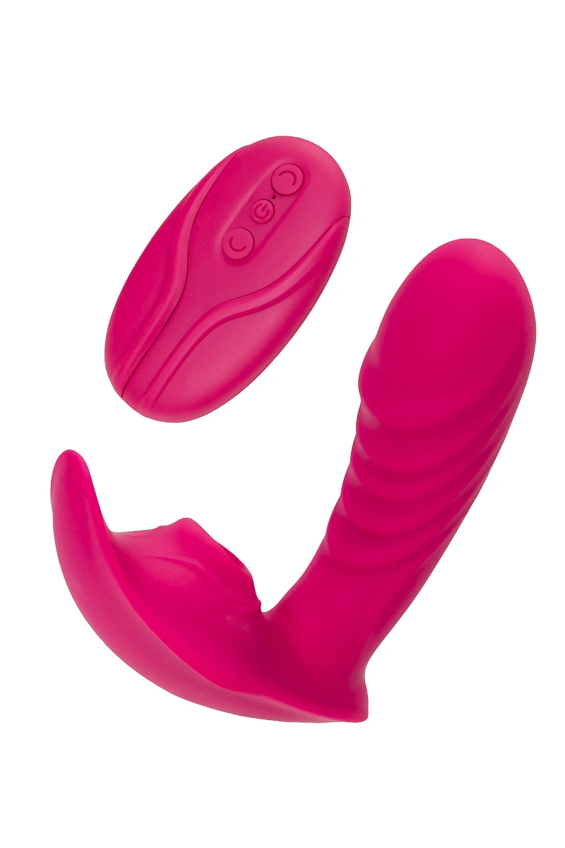 Стимулятор точки G с вакуум-волновой стимуляцией JOS Shani, силикон, розовый, 12 см