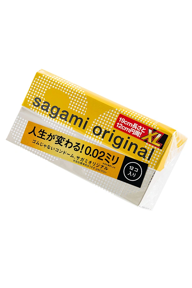 Презервативы Sagami, original 0.02, ультратонкие, EXTRA LARGE, 12 шт.