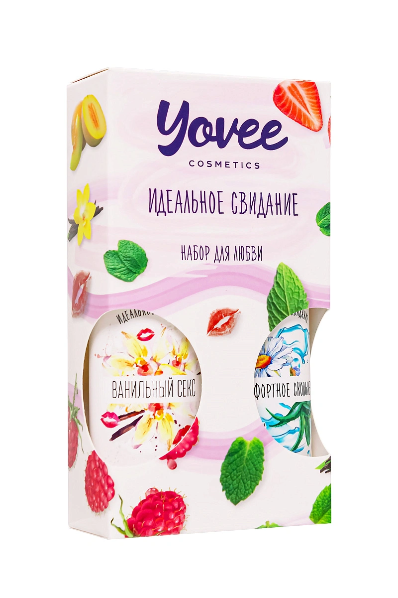 Набор гелей-смазок Yovee для любви вкусовой: ваниль. сливки и увлажняющий алоэ, 2х100мл