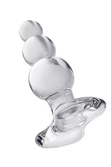 Анальная втулка Sexus Glass Snowman, стекло, прозрачная, 10,5 см, Ø 3,5 см