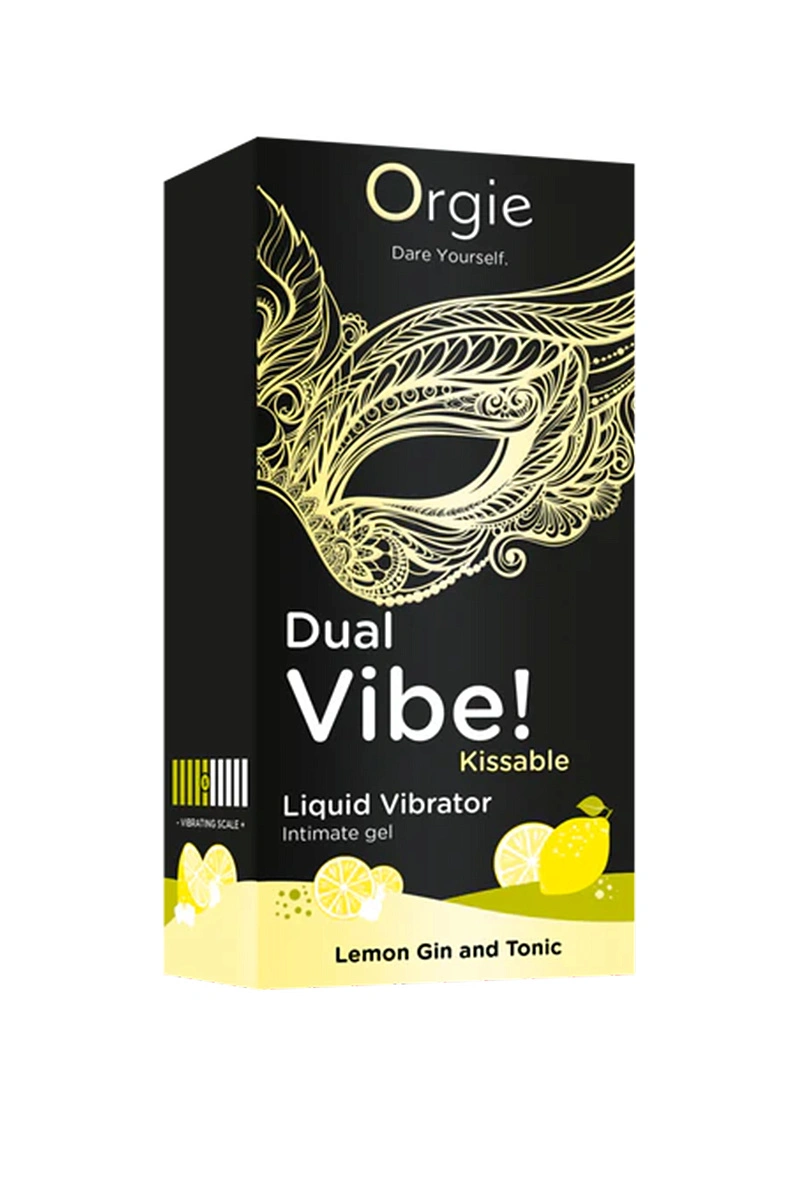 Интимный гель ORGIE Dual Vibe! Lemon Gin And Tonic, водная основа, Джин-тоник и лимон, 15 мл