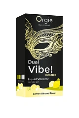 Интимный гель ORGIE Dual Vibe! Lemon Gin And Tonic, водная основа, Джин-тоник и лимон, 15 мл