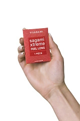 Презервативы Sagami, xtreme, feel long, латекс, 19 см, 5,2 см, 1 шт.