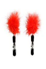 Зажимы для сосков TOYFA Theatre, металл, красный