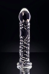 Нереалистичный фаллоимитатор Sexus Glass, стекло, прозрачный, 16,5 см