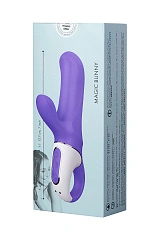 Нереалистичный вибратор Satisfyer Vibes Magic Bunny, силикон, фиолетовый, 17,7 см.