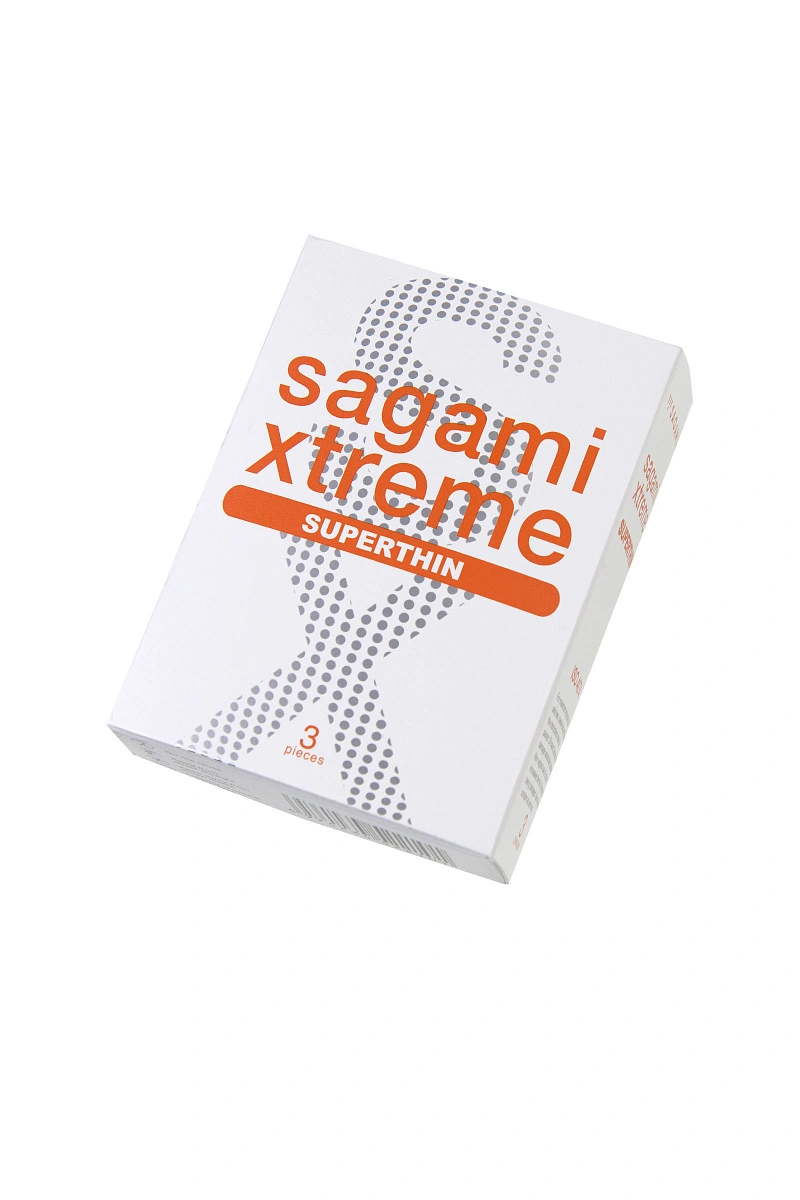 Презервативы Sagami, xtreme, 0.04, латекс, 19 см, 5,4 см, 3 шт.