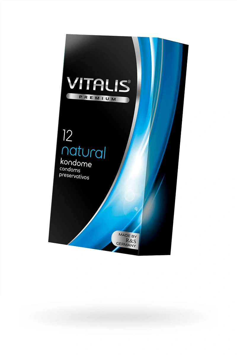 Презервативы Vitalis, premium, классические, 18 см, 5,3 см, 12 шт.