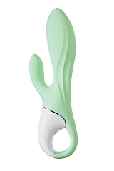 Вибратор с расширением Satisfyer Air Pump Bunny 5+ Connect App, силикон, мятный, 10 см