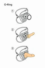 Трусики для страпона RealStick Strap-On Dylan, экокожа, черные