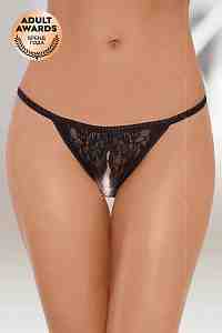 Стринги открытые SoftLine Collection, черный