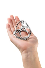 Бондаж для пениса TOYFA Metal, 6 колец, серебристый