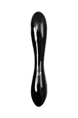 Двусторонний фаллоимитатор Satisfyer Dazzling Crystal 1, стекло, черный, 18,5 см