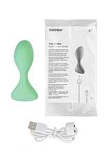 Анальная вибровтулка Satisfyer Trendsetter Connect App, зеленая, 11,3 см