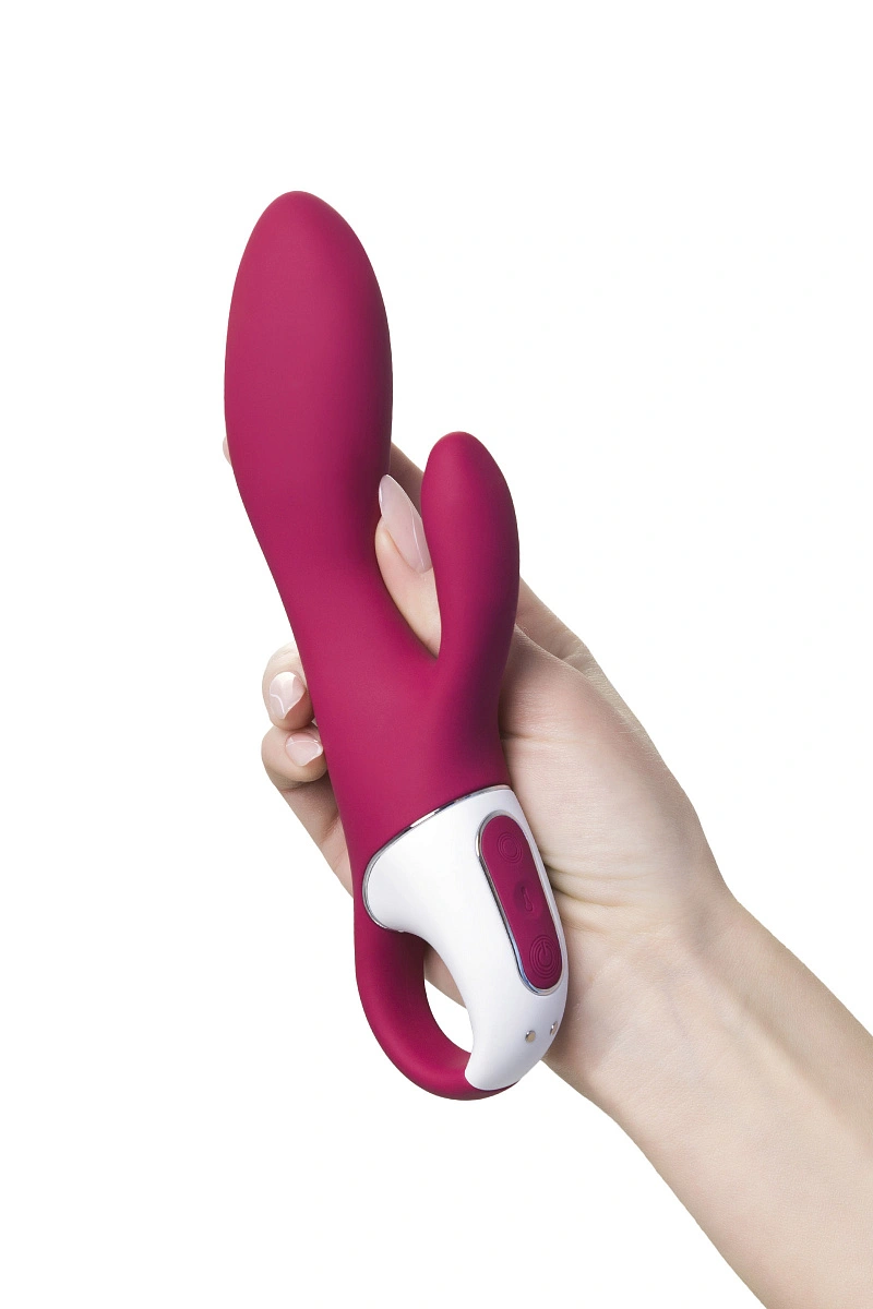 Вибратор с клиторальным стимулятором и подогревом Satisfyer Heated Affair ConnectApp,бордовый,20,6см