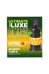 Презервативы Luxe, black ultimate, «Хозяин тайги», абрикос, 18 см, 5,2 см, 1 шт.