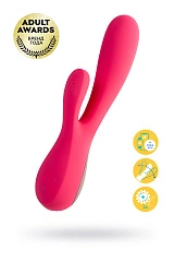 Нереалистичный вибратор Satisfyer Mono Flex Connect App, силикон, красный, 20,4 см.