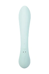 Нереалистичный вибратор Satisfyer Triple Oh, силикон, голубой, 24 см
