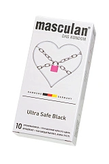 Презервативы Masculan, ultra 4, ультрапрочные, 19 см, 3,4 см, 10 шт.(Ultra Safe Black № 10)