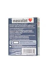 Презервативы Masculan, сlassic 4, XXL, латекс, увеличенного размера, розовый, 20 см, 5,5 см, 3 шт.