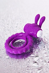 Эрекционное кольцо на член JOS GOOD BUNNY, силикон, фиолетовый, 9 см