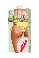 Виброкролик с двигающимся язычком JOS Patti, силикон, красный, 24 см