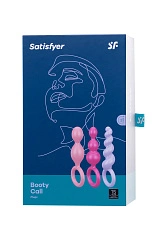 Набор анальных плагов Satisfyer Booty Call colored 3 шт, силикон, ассорти, 13,5 см