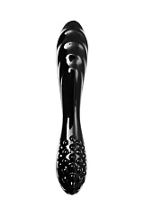 Двусторонний фаллоимитатор Satisfyer Dazzling Crystal 1, стекло, черный, 18,5 см