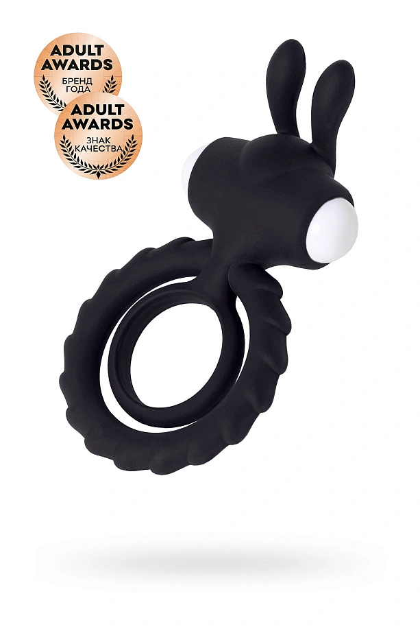 Эрекционное кольцо на член JOS BAD BUNNY, силикон, черный, 9 см