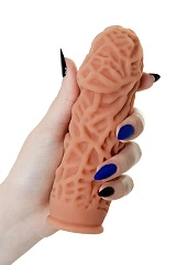 Насадка реалистичная KOKOS EXTREME SLEEVE с дополнительной стимуляцией, TPE, телесная, 15.8 см, ES-12