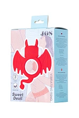 Эрекционное кольцо на член JOS SWEET DEVIL, силикон, красный, 8,5 см