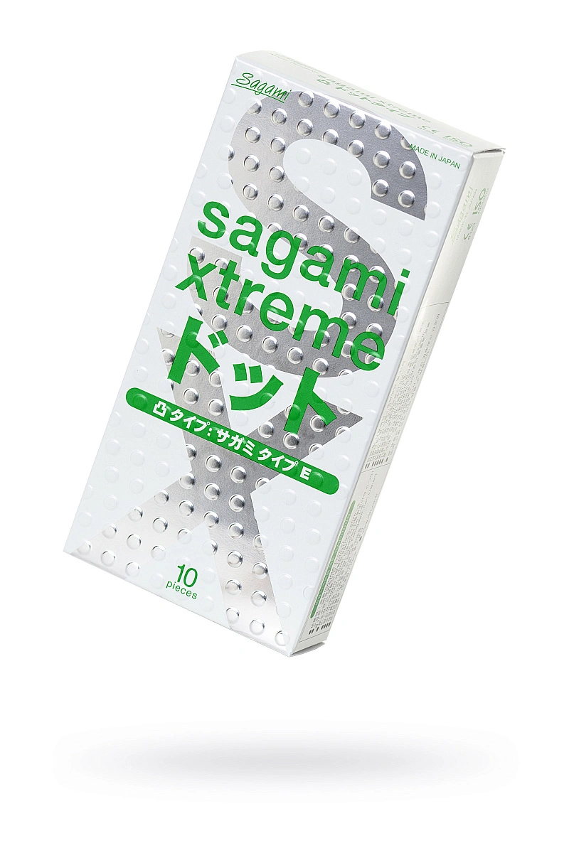 Презервативы Sagami, xtreme, type-e, латекс, 18,5 см, 5,2 см, 10 шт.