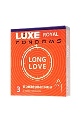 Презервативы Luxe, royal, long love, 18 см, 5,2 см, 3 шт.