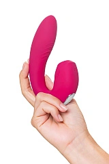 Вибратор Satisfyer Sunray Connect App, с вакуум-волновым стимулятором, силикон, розовый, 15 см