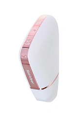 Вакуум-волновой стимулятор с вибрацией Satisfyer Love Triangle Connect App, силикон, белый, 8,8 см