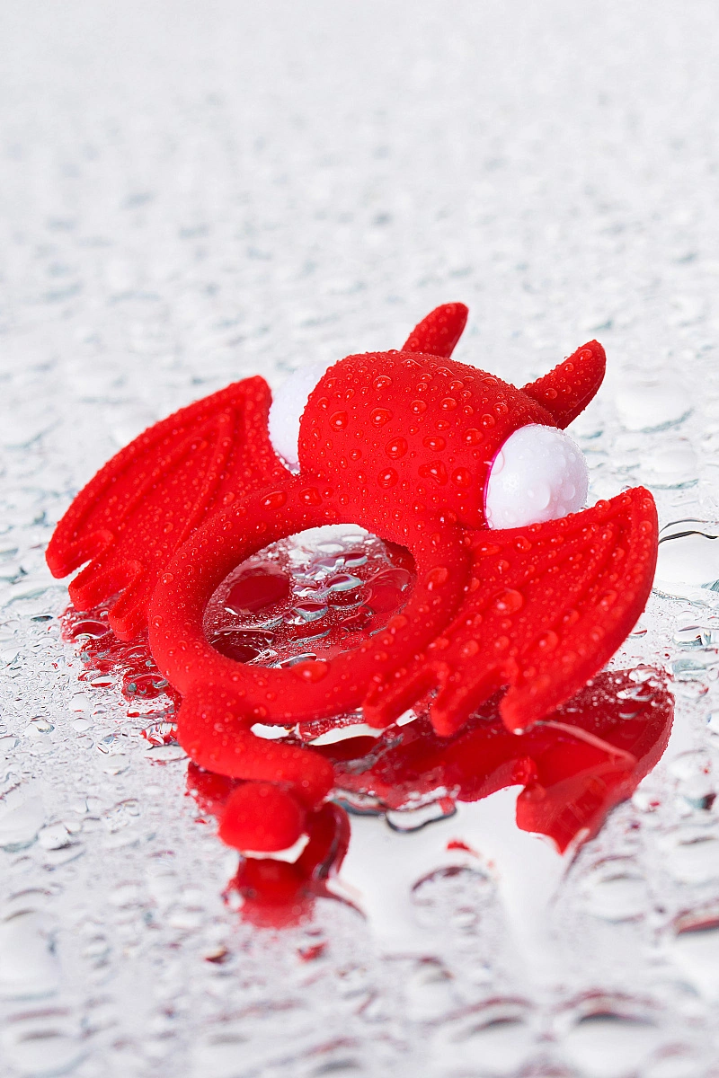 Эрекционное кольцо на член JOS SWEET DEVIL, силикон, красный, 8,5 см