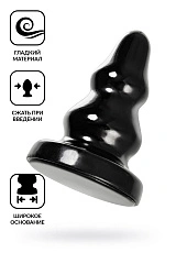 Анальная втулка TOYFA POPO Pleasure Monoceros, PVC, черная, 15 см, Ø 7 см