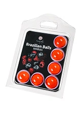 Массажное масло SECRET PLAY BRAZILIAN BALLS, ягоды, 6 х 4 гр