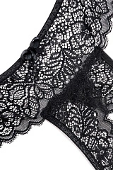 Трусы Eromantica, Juno, с доступом, черные, 42-44