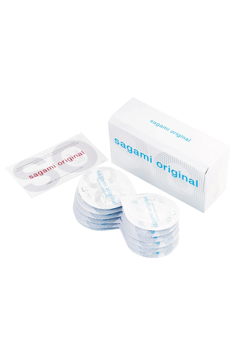 Презервативы Sagami, original 0.02, extra lub, полиуретан, 19 см, 12 шт.