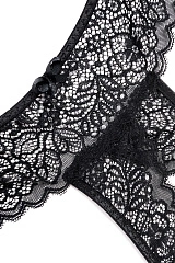 Трусы Eromantica, Juno, с доступом, черные