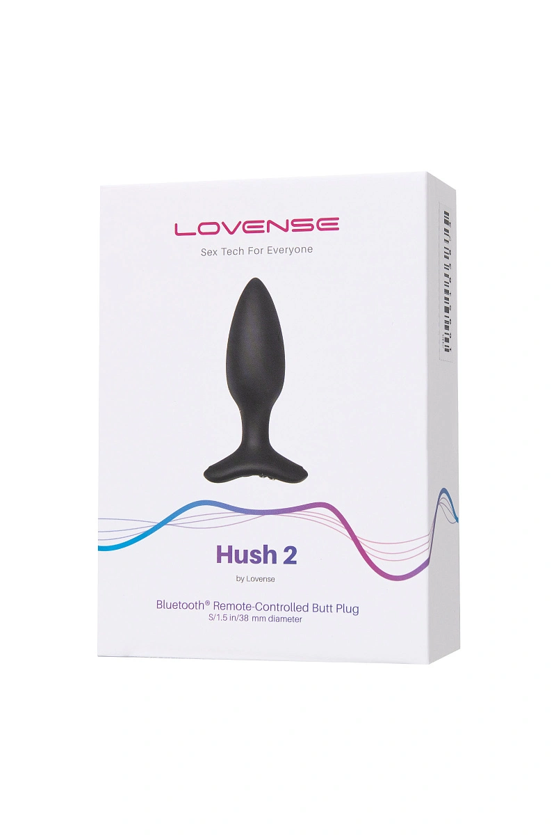 Анальная втулка LOVENSE Hush 2 (S), силикон, черная, 12,1 см