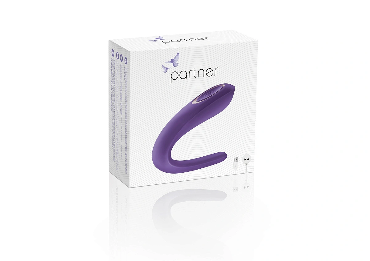 Многофункциональный стимулятор для пар Satisfyer Partner Double Classic, силикон, фиолетовый,18,5 см